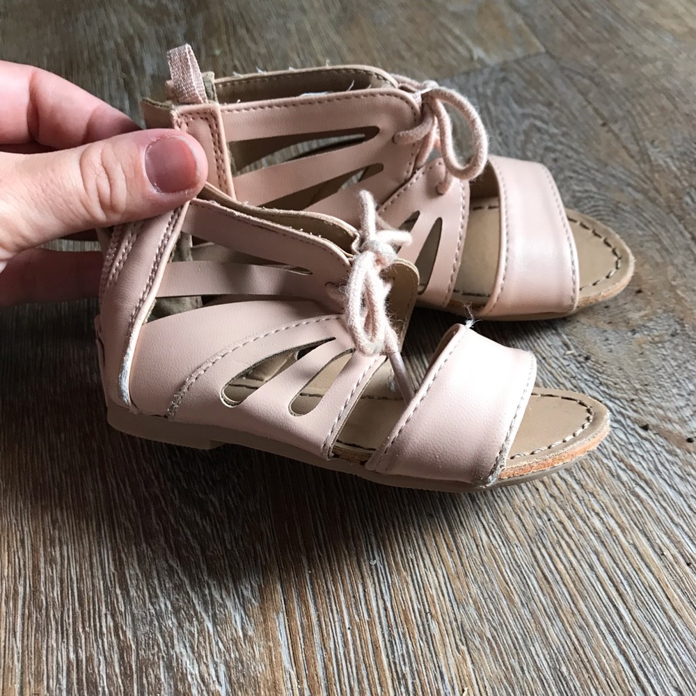 Faux-leather gladiator sandal with zip